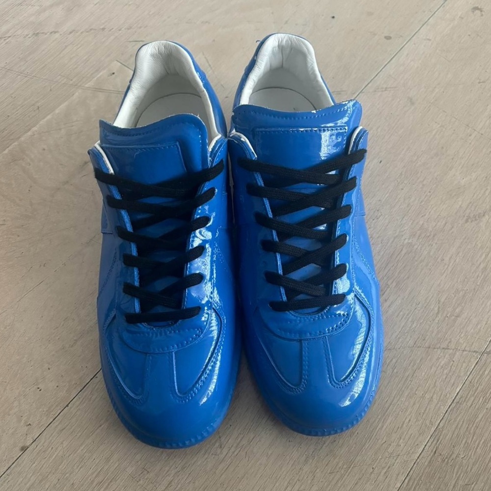 Blue Patent Leather women’s sneakers